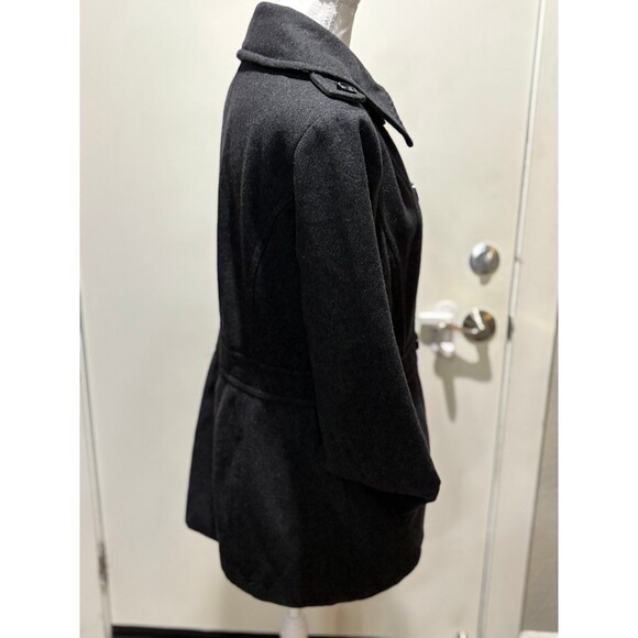 MICHAEL Michael Kors Women's Classic Wool Pea Coat in Charcoal Gray Medium - Picture 6 of 10